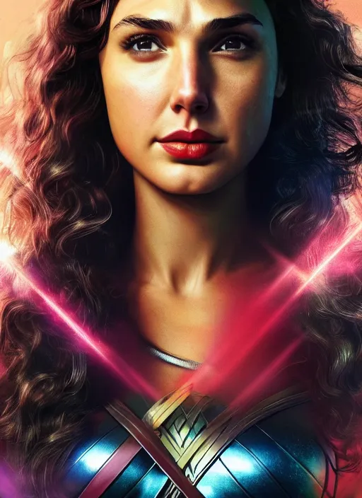 a potrait of gal gadot as wanda maximoff in the movie | Stable Diffusion