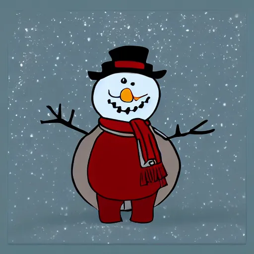 Image similar to screaming frosty the snowman