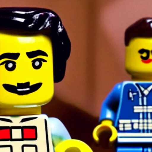 Prompt: bill murray as a lego man