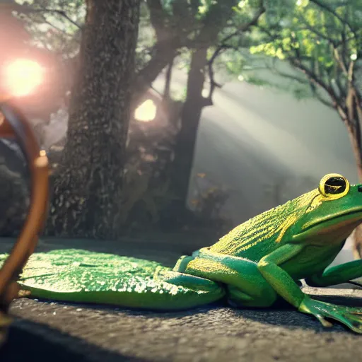 Prompt: unreal engine 8 demo The Frog 8k insane ray tracing