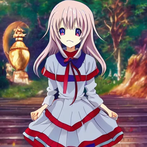 Image similar to catholic anime girl