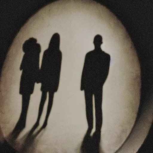 Image similar to dark silhouette of man and background of family portrait