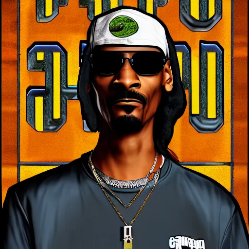 Image similar to Snoop dogg as a character in grand theft auto San andreas, old game, digital art, 8k