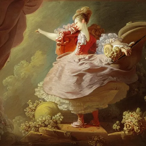 Prompt: fragonard painting in the style of where's waldo