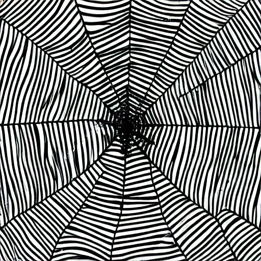 Image similar to one-line art grafic the sheep included a spider web, grey scale