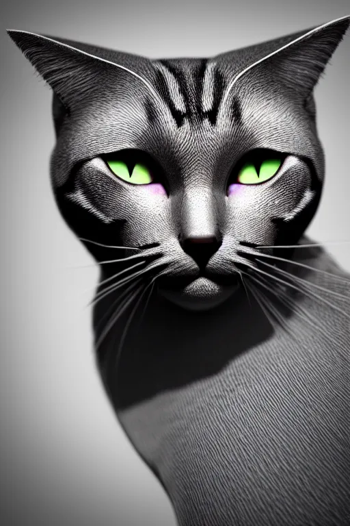 Image similar to perfectly - centered coiled cat portrait, unreal engine 5, photorealism, hd quality, 8 k resolution, cinema 4 d, hdr dramatic cinematic lighting