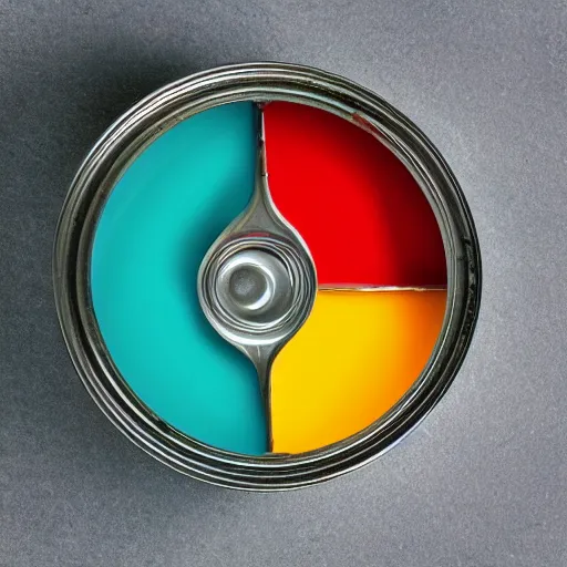 Prompt: can of paint, minimal, modern, color