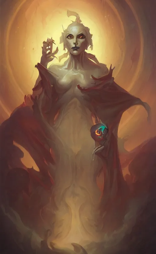 Image similar to portrait of the necromancer by peter mohrbacher