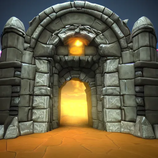 Image similar to dark portal entrance, 3d fantasy video game