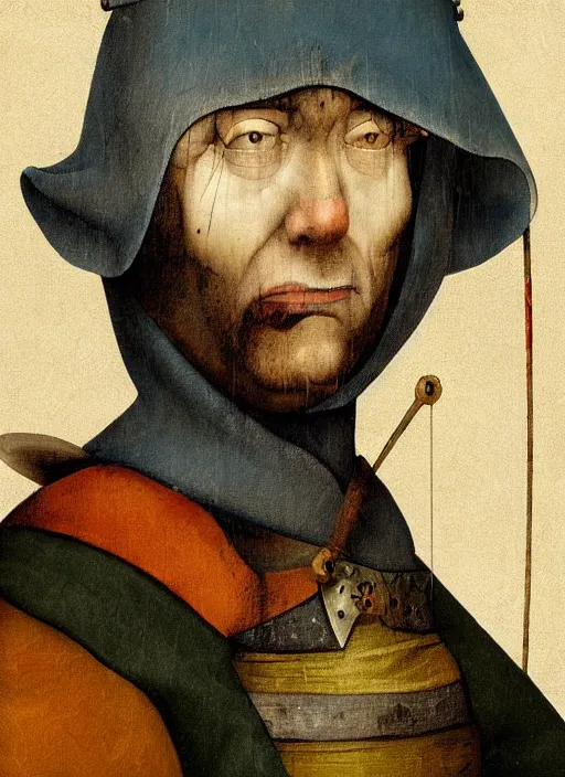 medieval court jester painted by hieronymus bosch Stable Diffusion