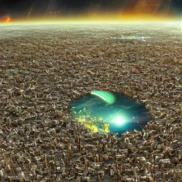 Image similar to singularity takes over earth, detailed, 4 k