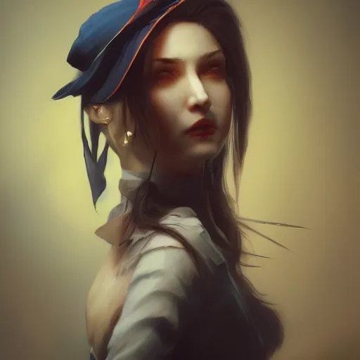 Image similar to a vampire artist with a fools cap, morningstar, ultra high detailed, oil painting, greg rutkowski, charlie bowater, yuumei, yanjun cheng, unreal 5, daz, hyperrealistic, octane render, rpg portrait, dynamic lighting