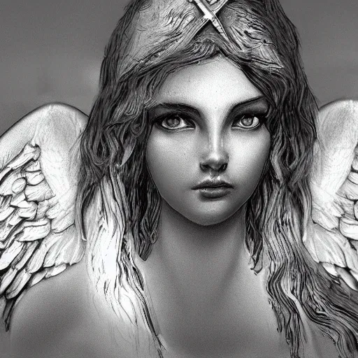 Image similar to Biblically accurate angels, photos of accurate angels, black and white photo, old art, high detail, artstation