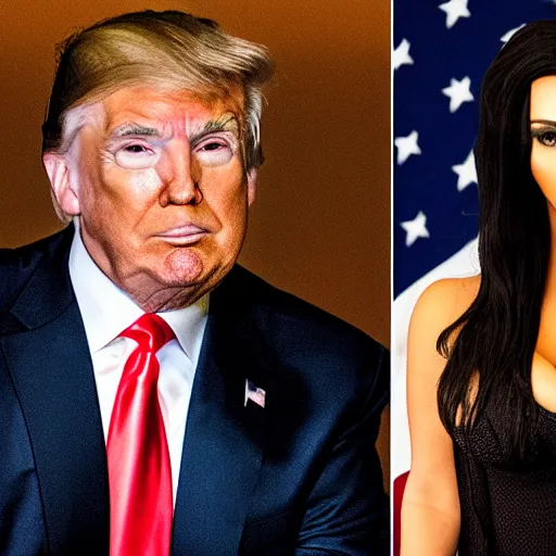 Image similar to Donald Trump as Kim Kardashian