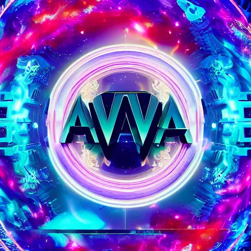 Image similar to a and w vaporwave logo, digital art, cosmic, 3 d high definition, trending on art station, photorealistic, high resolution, 8 k, octane, hyper detailed, insane details, intricate, elite, ornate, elegant trend, highly detailed and intricate, sharp focus, photography, unreal engine