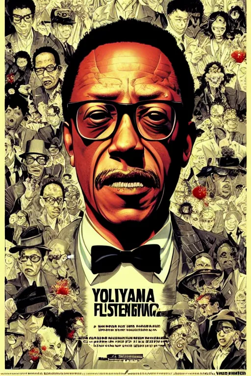 Image similar to poster of gustavo fring, by yoichi hatakenaka, masamune shirow, josan gonzales and dan mumford, ayami kojima, takato yamamoto, barclay shaw, karol bak, yukito kishiro