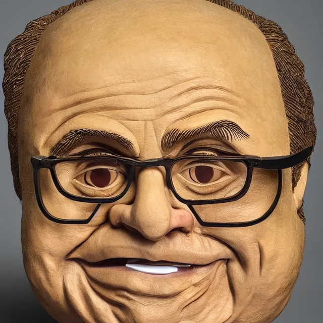 Image similar to a sculpture of danny devito by takashi murakami