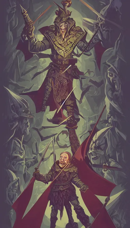 Image similar to powerful wizard, dungeons and dragons by simon kennedy, studio muti