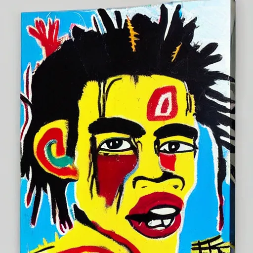 Image similar to basquiat style alien