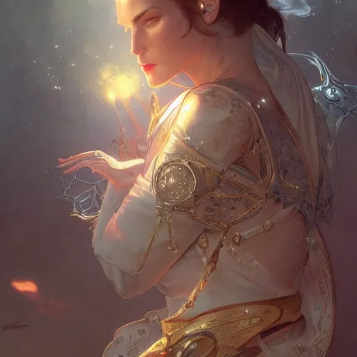 Image similar to Bella Porche , D&D, fantasy, intricate, cinematic lighting, highly detailed, digital painting, artstation, concept art, smooth, sharp focus, illustration, art by Artgerm and Greg Rutkowski and Alphonse Mucha