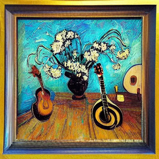 Prompt: every life has music today, painting in the style of van gogh