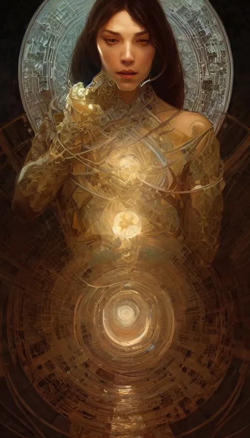 Prompt: the meaning of life, fibonacci, sweat drops, insane, intricate, highly detailed, digital painting, artstation, concept art, smooth, sharp focus, illustration, Unreal Engine 5, 8K, art by artgerm and greg rutkowski and alphonse mucha