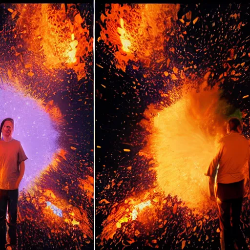 Image similar to hyperrealistic mixed media high resolution painting of a Steve Buscemi exploding into confetti, stunning 3d render inspired art by István Sándorfi and Greg Rutkowski and Unreal Engine, perfect symmetry, dim volumetric lighting, 8k octane beautifully detailed render, post-processing, extremely hyper-detailed, intricate, epic composition, highly detailed attributes, highly detailed atmosphere, cinematic lighting, masterpiece, trending on artstation, very very detailed, masterpiece, stunning, flawless structure, lifelike texture, perfection,