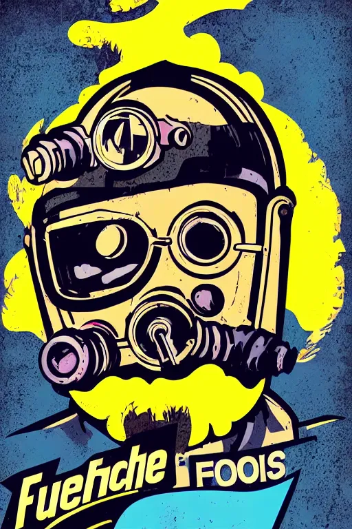 Image similar to fallout 7 6 retro futurist illustration art by butcher billy, sticker, colorful, illustration, highly detailed, simple, smooth and clean vector curves, no jagged lines, vector art, smooth andy warhol style