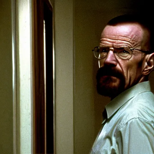 Image similar to A still of Walter White in The Shining (1980)
