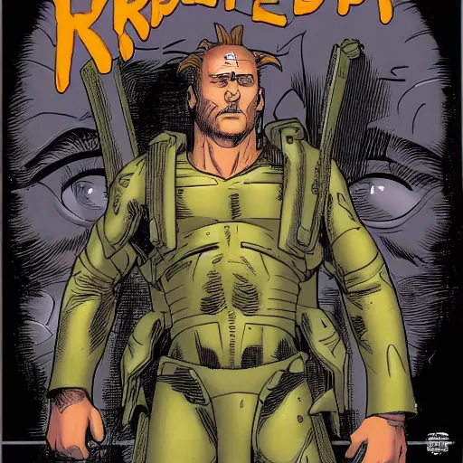 Prompt: prophet graphic novel cover art by simon roy