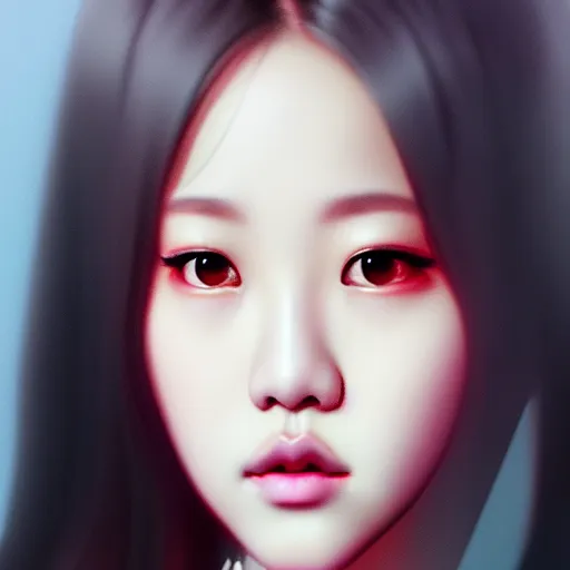 Prompt: jisoo of blackpink, hyperrealistic portrait, by justine florentino, fantasy art, photo realistic, dynamic lighting, artstation, poster, volumetric lighting, very detailed face, 8 k, award winning