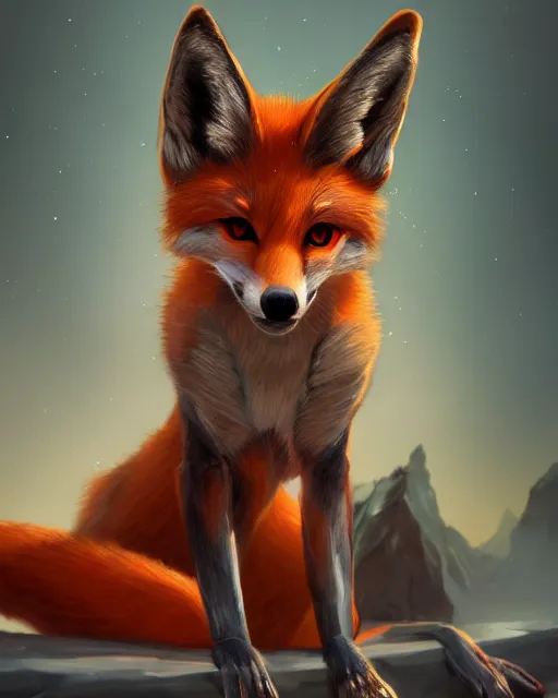 Image similar to award - winning extremely detailed fantasy art of a cute female innocent eyes anthro vulpes vulpes fulva, furaffinity 4 k