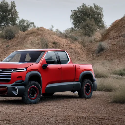 Image similar to A Pickup truck designed and produced by Citroën in the production year of 2022, promotional photo