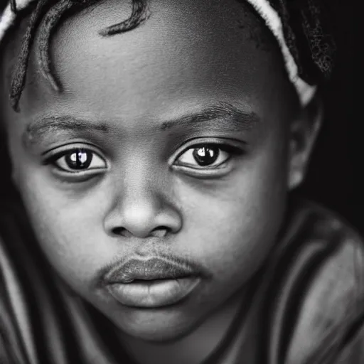 Image similar to the face of young juice wrld at 3 years old, black and white portrait by julia cameron, chiaroscuro lighting, shallow depth of field, 8 0 mm, f 1. 8