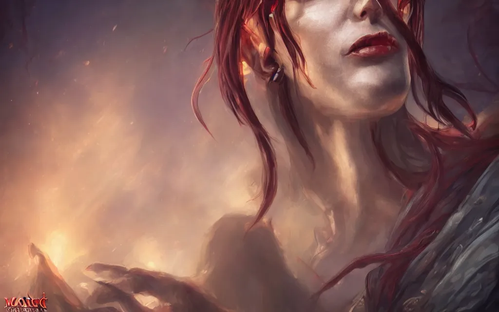 Image similar to A portrait of 'Sheoldred Whispering One' from Magic: The Gathering, 4k, trending on artstation, tasteful, bokeh, hyperrealistic, highly detailed