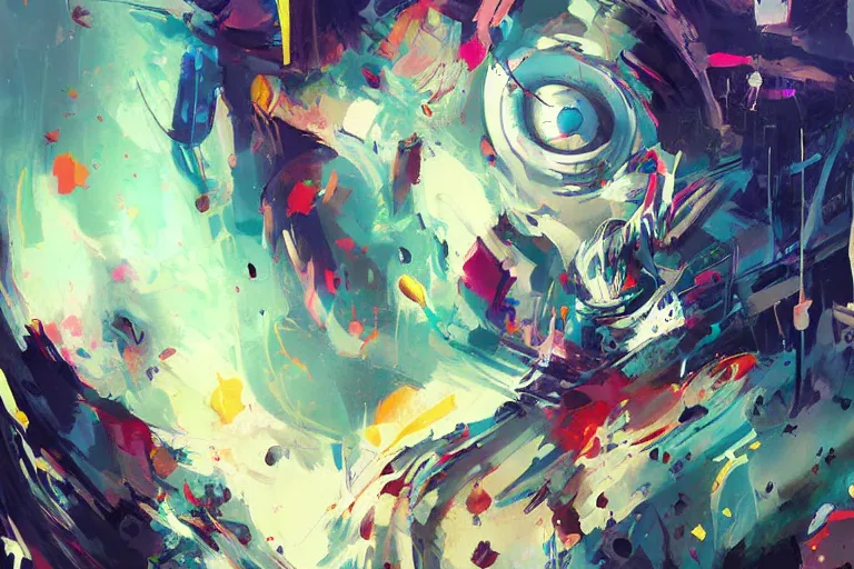 Image similar to artistic dirty art acrylic painting, paint brushstrokes and squeegeed dirty artwork, art by ross tran style reminiscent of illustrative children books, surreal, human figures, low tons colors, futuristic world leaders of terror 2 1 th century