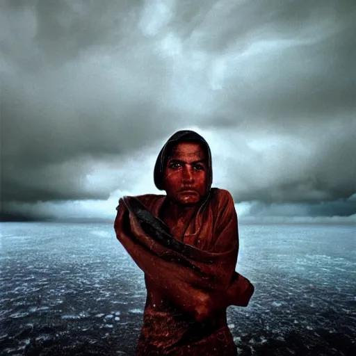 Image similar to portrait of the Storm, by Steve McCurry, clean, detailed, award winning