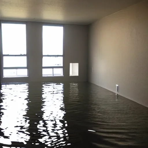 Image similar to interior shot of an apartment flooded with water, craigslist photo