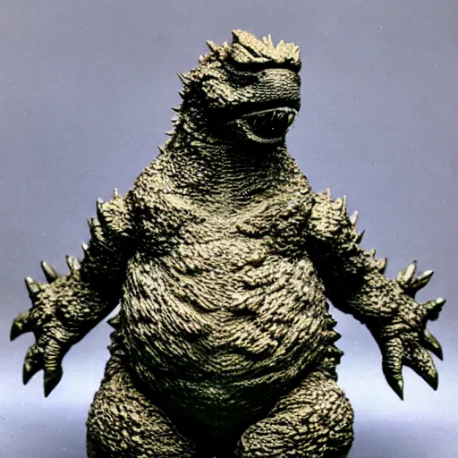 Image similar to godzilla as a sofubi toys