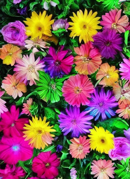 Image similar to Pink flowers rainbow happy love Gears of War
