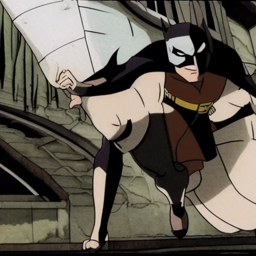 Prompt: Film still of Batman, from Avatar: The Last Airbender (2005 TV Show)