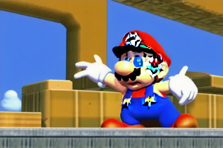 Image similar to Sans Cameo in Super Mario 64