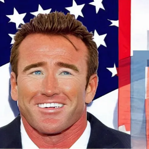 Prompt: Billy Herrington as president of the United States of America