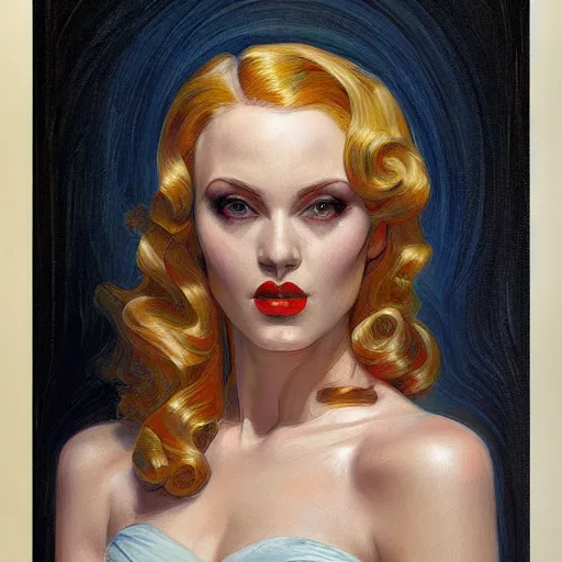 Image similar to a streamline moderne painting in the style of donato giancola, and in the style of charlie bowater, and in the style of charles dulac. symmetry, smooth, sharp focus, semi - realism, intricate detail.