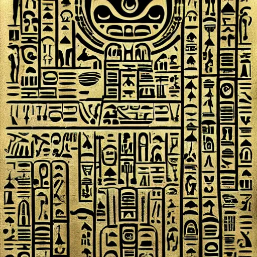 Image similar to alien hieroglyphs