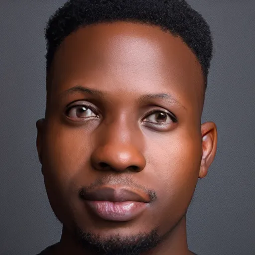 Prompt: headshot, portrait photo still of an average nigerian man, white background, 8 k, 8 5 mm f 1. 8