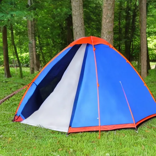 Image similar to a multi colored spraypainted camping tent