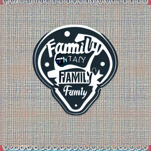 Image similar to family fashion logo, flat art, vector design