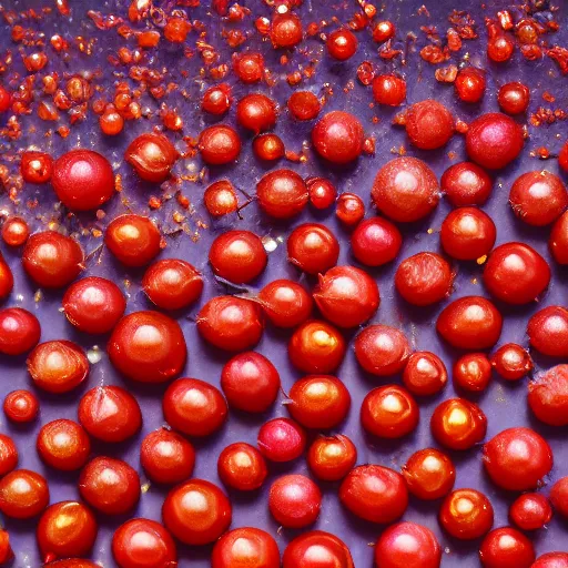 Image similar to photo of [ crystalized ] [ tomato ] nikon, bokeh, sunlight, studio 4 k