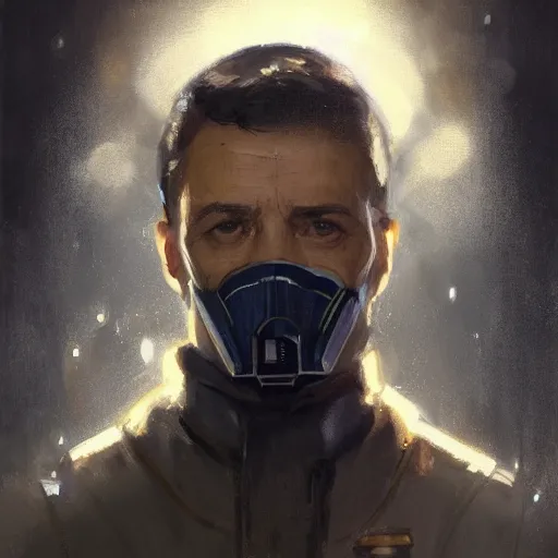 Image similar to portrait of a man by greg rutkowski, british features, straight jaw, short black hair, star wars expanded universe, he is about 6 0 years old, wearing uniform of the galactic alliance navy, highly detailed portrait, digital painting, artstation, concept art, smooth, sharp foccus ilustration, artstation hq